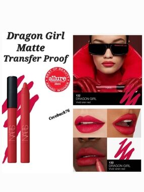 🌺NARS Dragon Girl Powermatte High Intensity Lip Pencil Matte Red Lipstick
